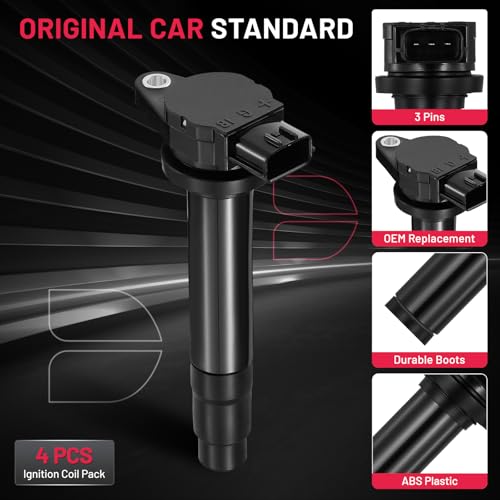 Image of BDFHYK Ignition Coil Packs Compatible with Nissan Sentra 2000-2002 1.8L L4, Coil for 224484M500 224484M50A UF326 SKIC018 UF232 COP486 CUF326 6734013 GN10505 Set of 4