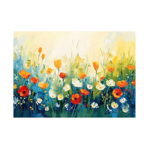 Peinture végétale sur toile décoration murale moderne 80x120cm