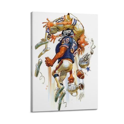 Poster de football WIZIGM sur toile de style confrontation avec cadre durable