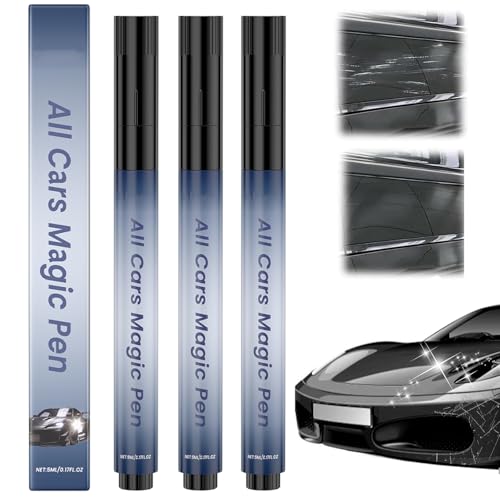 YIMEFU 3 Pack All Cars Magic Pen,Magic Car Scratch Removal Pen With Long-Lasting, Uv-Resistant Coating, Quick, Easy Fix For Chips & Scuffs, Waterproof & Durable