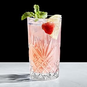 Godinger Highball Glasses, Tall Drinking Glasses for Water, Juice, Cocktails, Beer or Wine - Set of 4 Godinger Highball Glasses Tall Drinking Glasses for Water Juice Cocktails Beer or Wine Set of 4