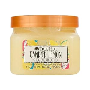 Tree Hut Shea Sugar Scrub Candied Lemon, 18oz, Ultra Hydrating and Exfoliating Scrub for Nourishing Essential Body Care