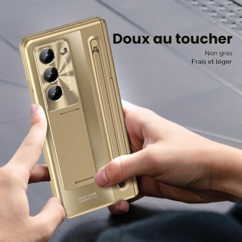 Coque Samsung Z Fold 5 avec protège-charnière et stylet intégrés Unichthy