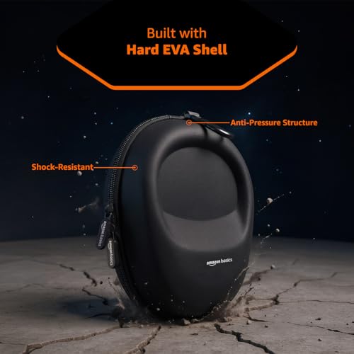 Amazon Basics Hard Shell EVA Headphone Case Black - Image 4