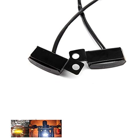 Motorbike Mini LED Turn Signal Light Flowing water Flashing Indicator lamp blinker (Black) Cover