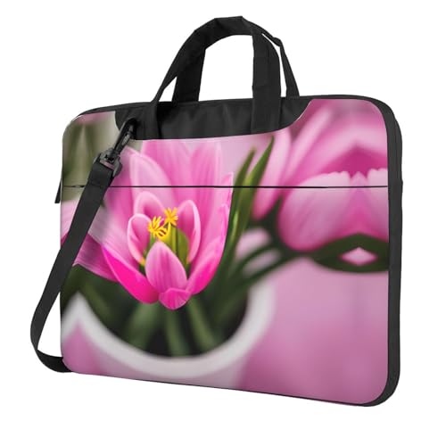 Maletín para computadora con diseño floral y bolsa de hombro para laptop en tu rutina diaria