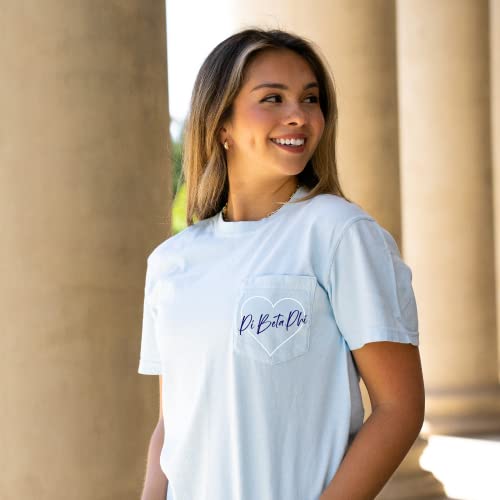 Go Greek Chic Heart Pocket T-Shirt – Sorority Apparel, Graphic Tee for Women, Greek Life Clothing, Big Little Reveal Gift2