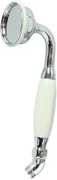 Rohl 9.27246APC Perrin and Rowe Hand Shower Only with White Porcelain Insert, Polished Chrome
