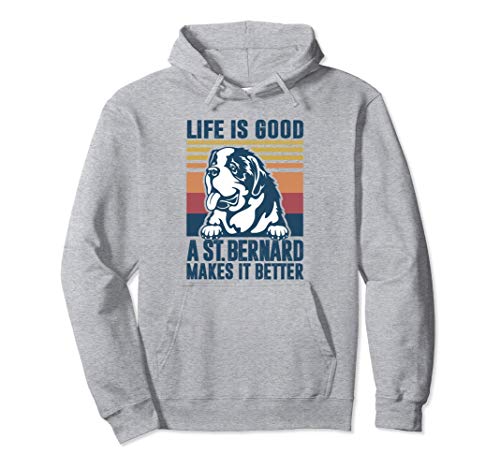 Saint Bernard Gifts For Women Men Dog Mom Dad St Bernard Pullover Hoodie