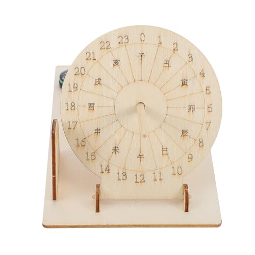 Image of Baluue DIY Sundial Clock Kit Wooden Scientific Model Educational Toy for Kids Solar Shadow Time Learning Activity