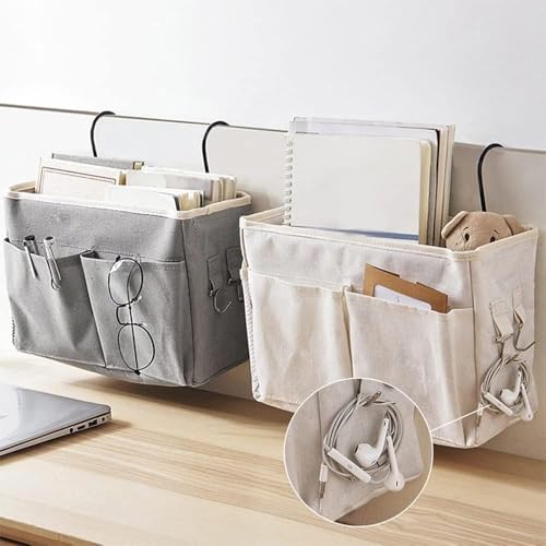 Zyvero Bedside Storage Caddy/Bedside Hanging Storage Bag for Headboards Bunk Beds Dorm Rooms Book Phone Magazine Holder - Image 6