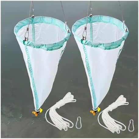 2 Pack Plankton Net - 64/112μm & 125/200 Mesh for Phytoplankton & Protozoa Collection, 23.62" Height, 11.8" Diameter, Fine Mesh for Aquatic Research