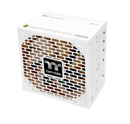 Image of Thermaltake Toughpower GF3 1000W; ATX 3.1; Native PCIe 5.1 12V-2x6; Color Matched Connectors; Japanese Main Capacitors; Colored Custom 135mm Fan; 80 Plus Gold Certified; Snow; PS-TPD-1000FNFAGU-S