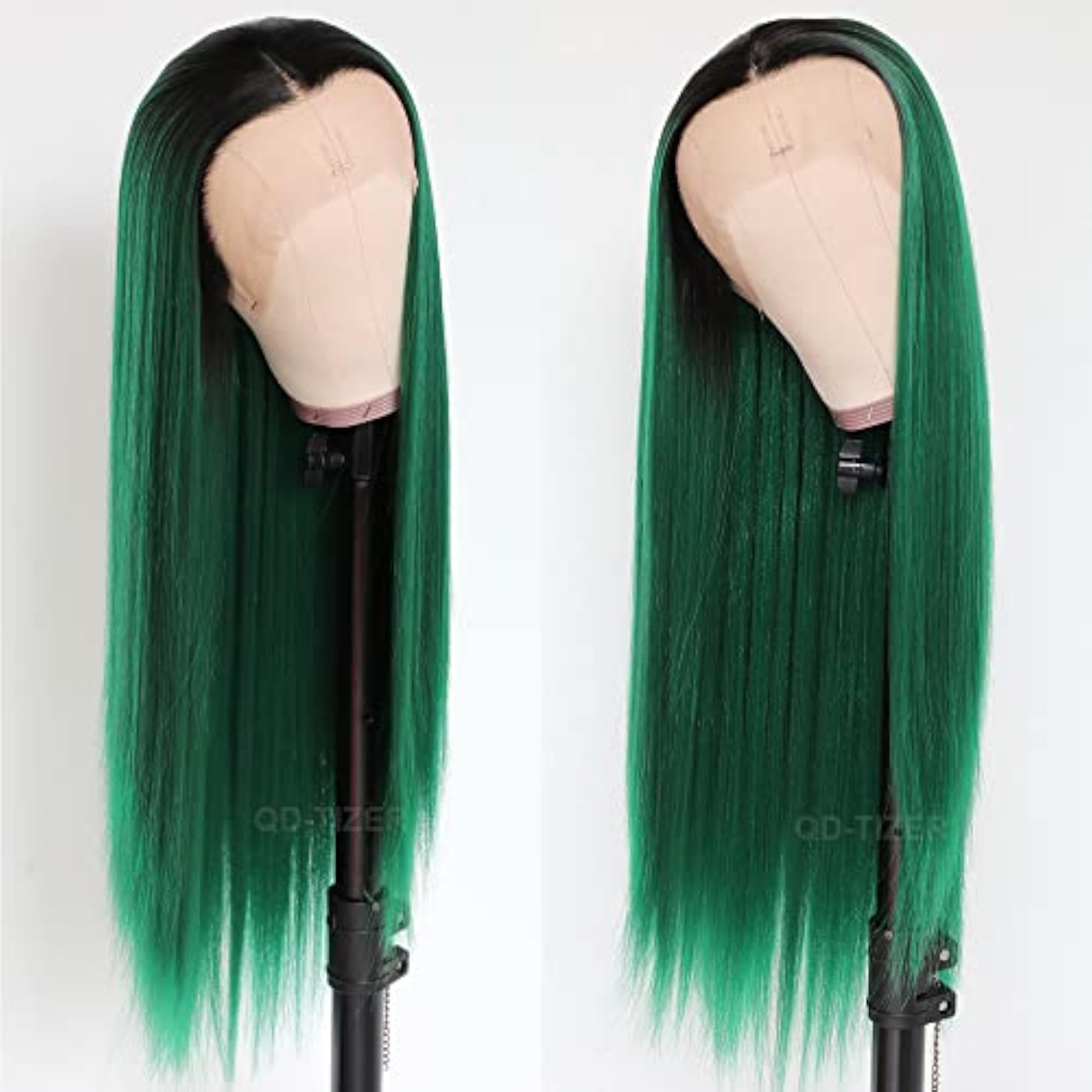Women's Ombre Green Lace Front Synthetic Wig