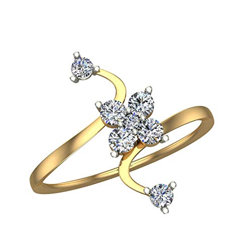 DISHIS 22k (916) Yellow Gold Simulated Diamond Ring For Womens By DDJ Stone-7