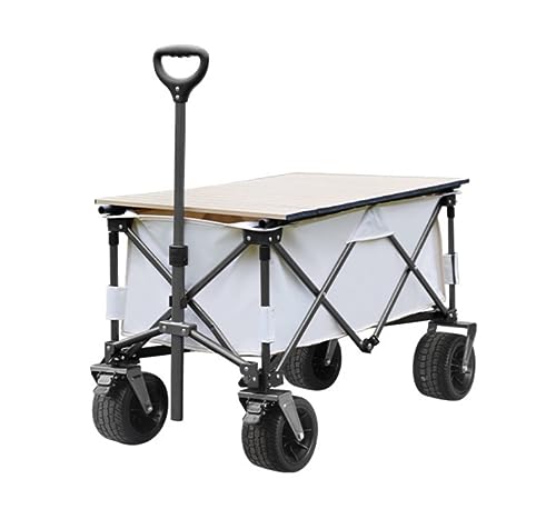 HOMEty - Carrito de playa plegable, carrito portátil para jardín, picnic al aire libre y uso en la playa, carro ligero con ruedas para un fácil transporte