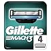 Gillette Mach3 - Cuchillas de recambio para maquinilla de afeitar - 4 Unidades