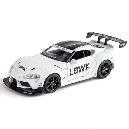 Image of Supra Toy Car 1:24 Toyto Supra Sport Diecast Metal Toy Car for Kids Light Sound Pullback Openable Door