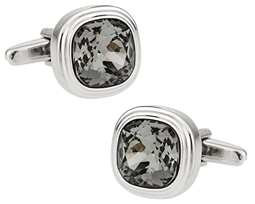 Gemelos Cuff-Daddy Cristal Negro y Diamante miniatura 1