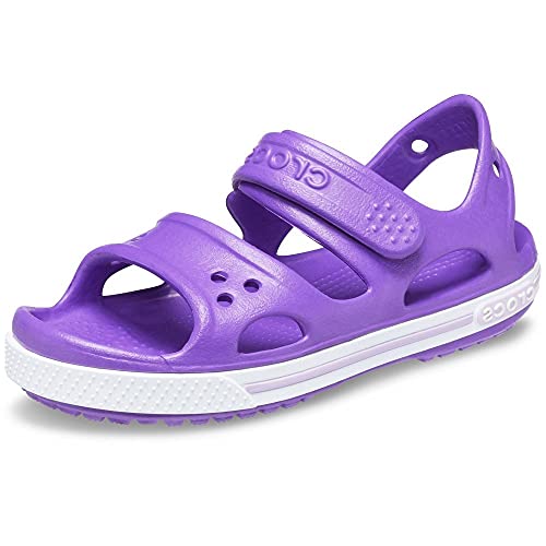 Crocs kids' crocband ii sandals, navy/white, 8 toddler