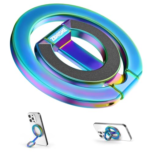 Image of Magnetic Phone Ring Grip for MagSafe Compatible with iPhone Samsung (Color) | Dual-Sided Magnetic Cell Phone Ring Stand Holder Compatible with iPhone 17 /16 /15 /14 /13 Pro Max Plus, and Magnet Car Mounts