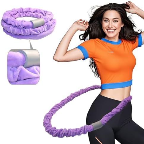 3.3lb Weighted Crystal Velvet Silent Hoop, Foldable Adjustable No...