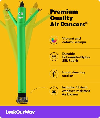 Image of LookOurWay Air Dancers Wacky Waving Inflatable Tube Man Set - 20 Feet Tall Inflatable Dancing Man with Blower for Business Advertising