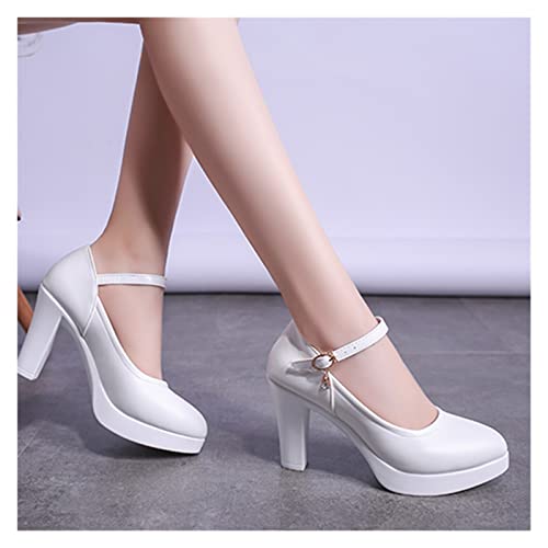 Chaussures de Mariage Blanches de Haute Qualité à Talons et Plate-Forme Chic - 3