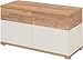 Germania Banco de Zapatos GW-Topix, Engineered Wood, Blanco/Roble Navarra repro, 96 x 51 x 40 cm