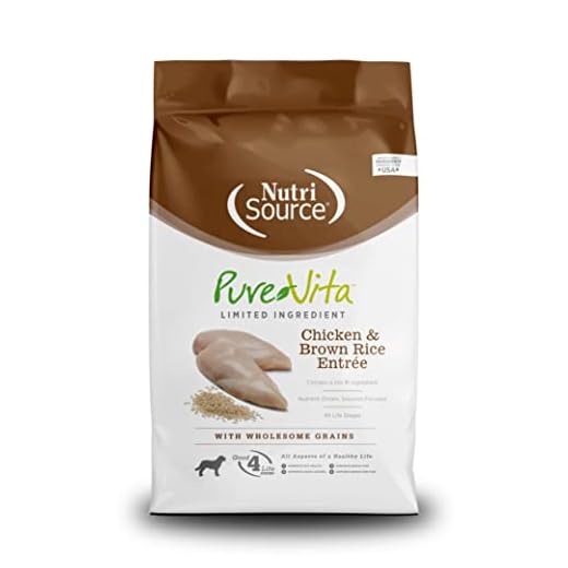 NutriSource Pure Vita Dog Food, Made with Chicken and Brown Rice, with Wholesome Grains, 25LB, Dry Dog Food