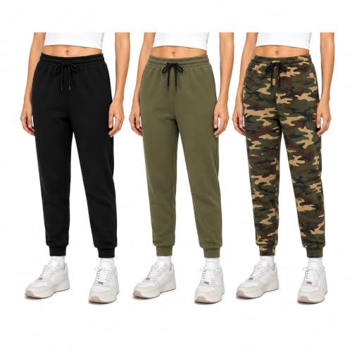 Image of Sweet Hearts Girls Sweatpants - 3 Pack Super Soft Performance Jogger Girls Pants: Made in USA (Sizes 5-18)
