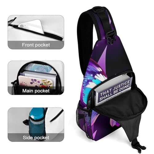 Mochila de bandolera pequeña butterfly blanca sport miniatura 4