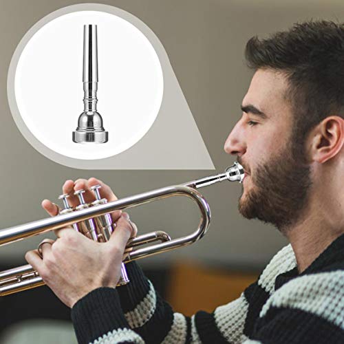 Trumpet Mouthpiece Silver Plate Horn Replacement Metal Trumpet Horn Musical Instruments Accessories Silver 7C #TOP3