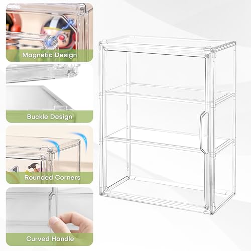 Boite de rangement transparente pour figurines et vitrine acrylique de salon modulable - 6
