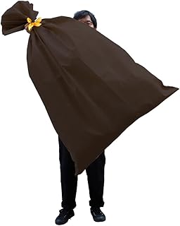 ラッピング袋 袋 超特大 不織布 ダークブラウン W1000mm×H1500mm 不織布袋 プレゼント ギフト 大きい リボン付 クリスマス 誕生日 包装 特大