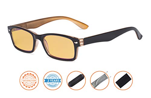 Image of CessBlu Amber Tinted Digital Blue Light Blocking Glasses for Men Women Reading Computer