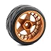 Lifehead 65mm On Road Rubber Tires& Wheels Rims 12mm Hex Hub for HPI Ken Block's Tamiya XV01 TT01 TT02B Kyosho FAZER MK2 Lc Racing PTG HSP RGT RC 3RACING D5 1/10 RC Rally Car