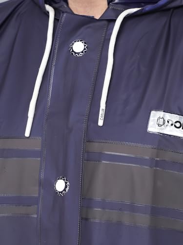 Image of Dollar Rainguard Men's PVC Full Sleeve Solid Raincoat Set With Adjustable Hood and Pocket