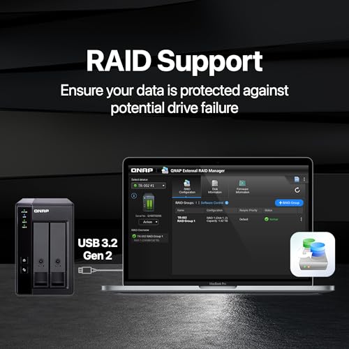 QNAP TR-002 protection RAID matériel contre la perte de données boîtier 2 baies - 3