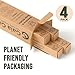 Gaia Guy Bamboo & Boar Bristle Toothbrushes – 4 Pack | Natural Boar Bristles | Plastic-Free, Standing Handle | Minimalist, Low-Waste Oral Care