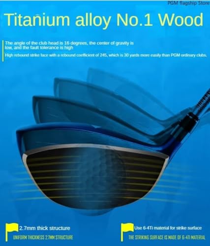 Junior Golf Driver 16 Grad Loft Leichter Graphitschaft Trainingsschläger für hohe Handicaps Easy Launch Fairway Holz für Jugend