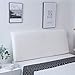 Copri Testata Letto in Velluto, Confortevole E Salutare Fodera per Testiera Letto Singolo Doppio Matrimoniale in Pelle in Legno Testiera Protezione Antipolvere Coperchio,White-Length:180-200cm