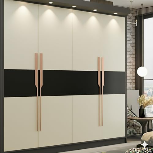 Image of HILO Premium Aluminium Handle Kitchen Cabinet Matte Finish Sleek, Durable Rust-Resistant Pull Handle for Modern Kitchens & Interiors (1 Pair Left & Right 1 Set) (Rose Gold, 24 INCH)