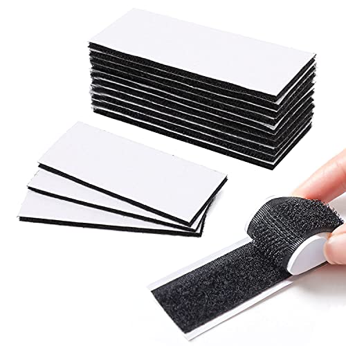 10 Pairs 2 x 6 Inch Self Adhesive Hook and Loop Tape Industrial Strength Sticky Back Fastener Hook Loop Strips Interlocking Tape Mounting Tape for Carpet, Couch Cushions, Pedal Board