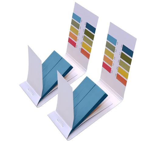 2 Pack pH Test Strips, Special pH Indicator Paper 160 Strips for Saliva Urine Water Soil and Chemistry Experiments, 0.5-5.0 pH Range (2 Pack with Storage Case)