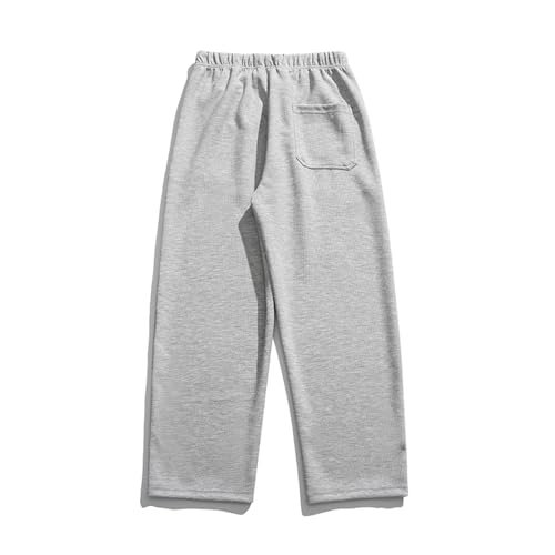 Men's Soft Cozy Sweatpants Casual Lounge Pajama Yoga Pants Open Bottom Straight Leg Solid Sweat Pants with Pockets3