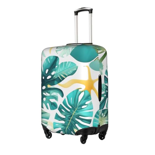 Tropical beach plant theme print Luggage cover, suitcase protector, elasticated protective sleeve, fits 18-32 inch suitcases2