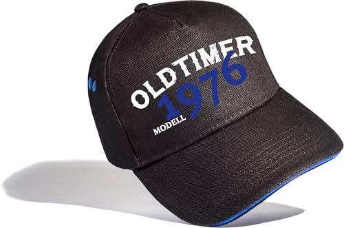 Gorra de 50 cumpleaños 1974 para hombre de béisbol negra