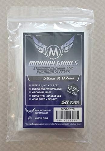 63.5 X 88mm Card Sleeves Mayday Games Clear Card Sleeves For Dixit Board  Game - 50 Pack, 80x120mm, Acid-Free Premium Card Sleeves