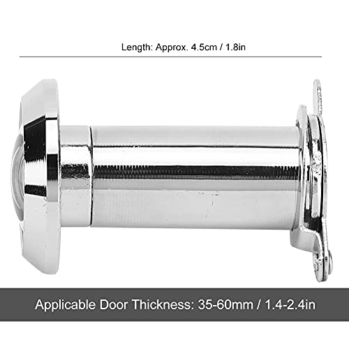 Mirillas para puerta, 2 piezas, ángulo de visión de 220 grados, visor antirobo para puerta, con cubierta trasera, seguridad para el hogar (16mm plateado) miniatura 2